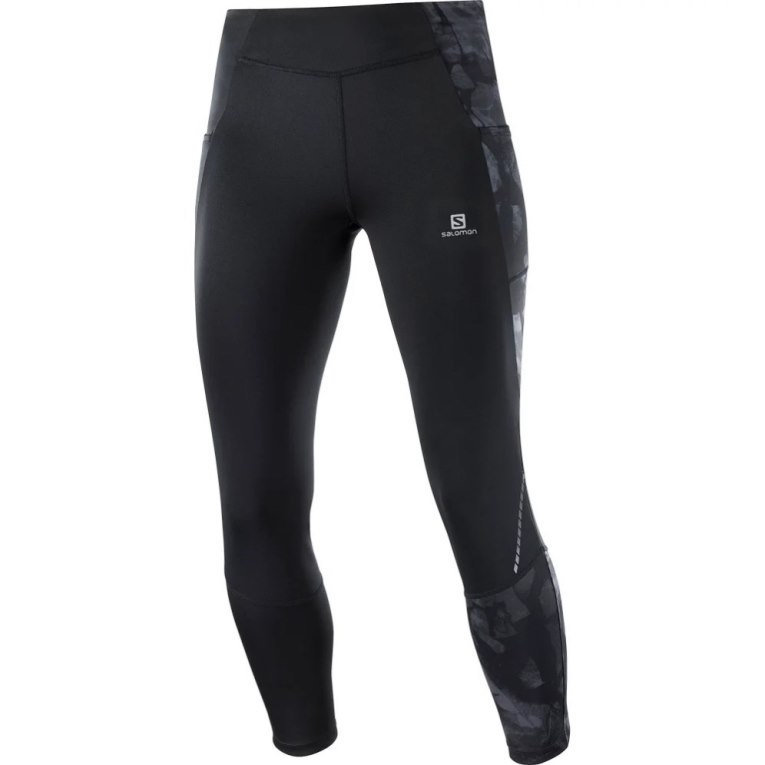Salomon Cross Run 25'' Women's Running Tights Black | CA 20B71